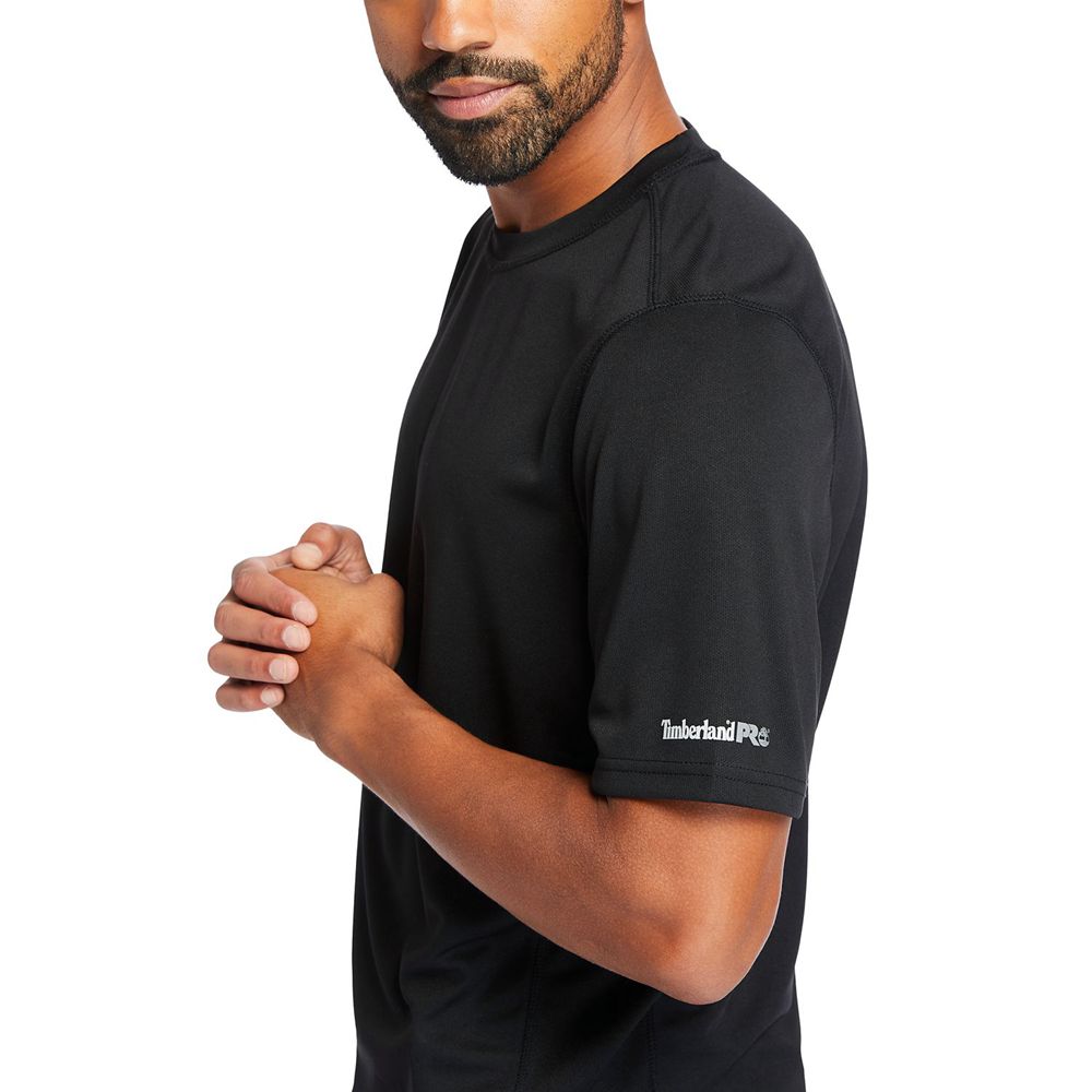 Timberland Mens T-Shirts PRO® Wicking Good Short Sleeve - Black - India MI9168453